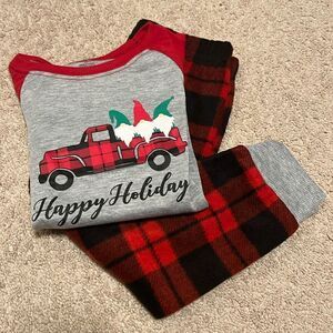 HOLIDAY FAMILY NWT PAJAMAS TODDLER SIZE 3T BUFFALO PLAID 2 PIECE SET